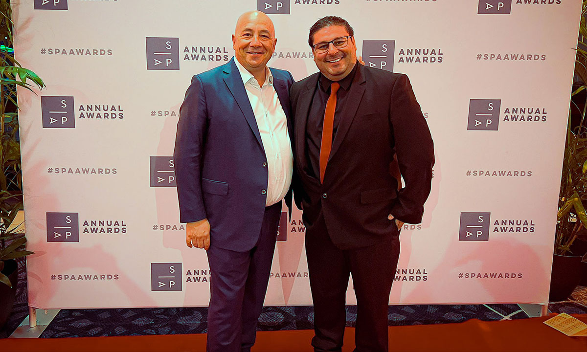 AIE CEO John De Margheriti and AIE Filmmaking Trainer and Film Producer Dan Sanguineti at Screen Forever